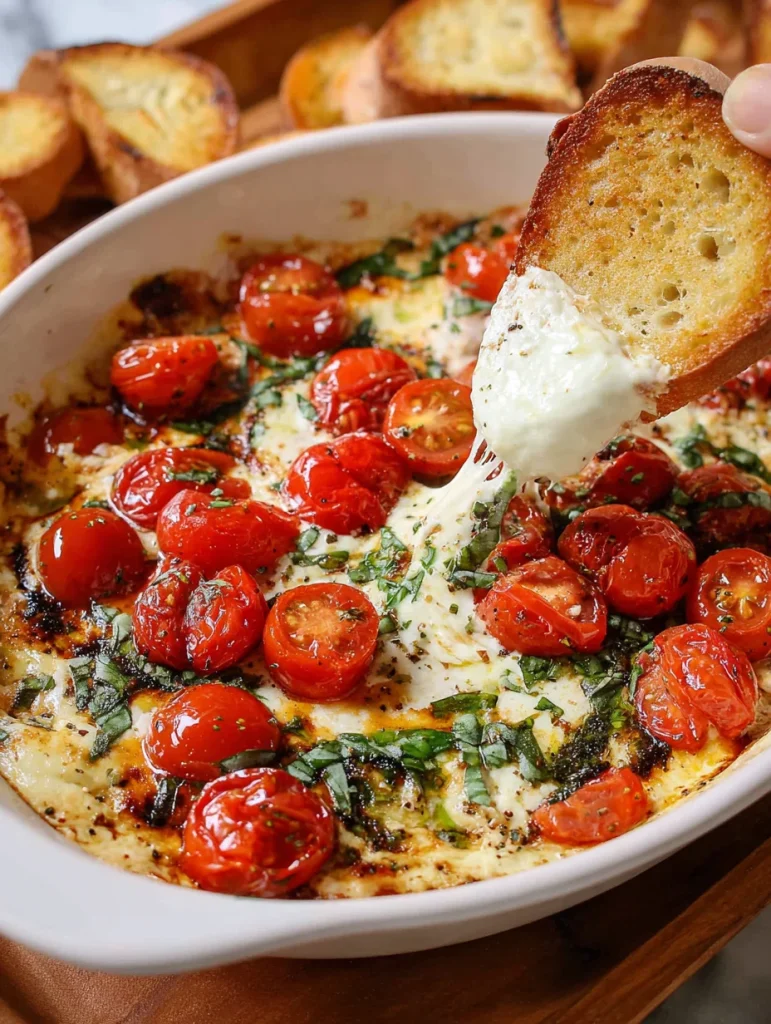 Tomato Mozzarella Caprese Dip Recipe
