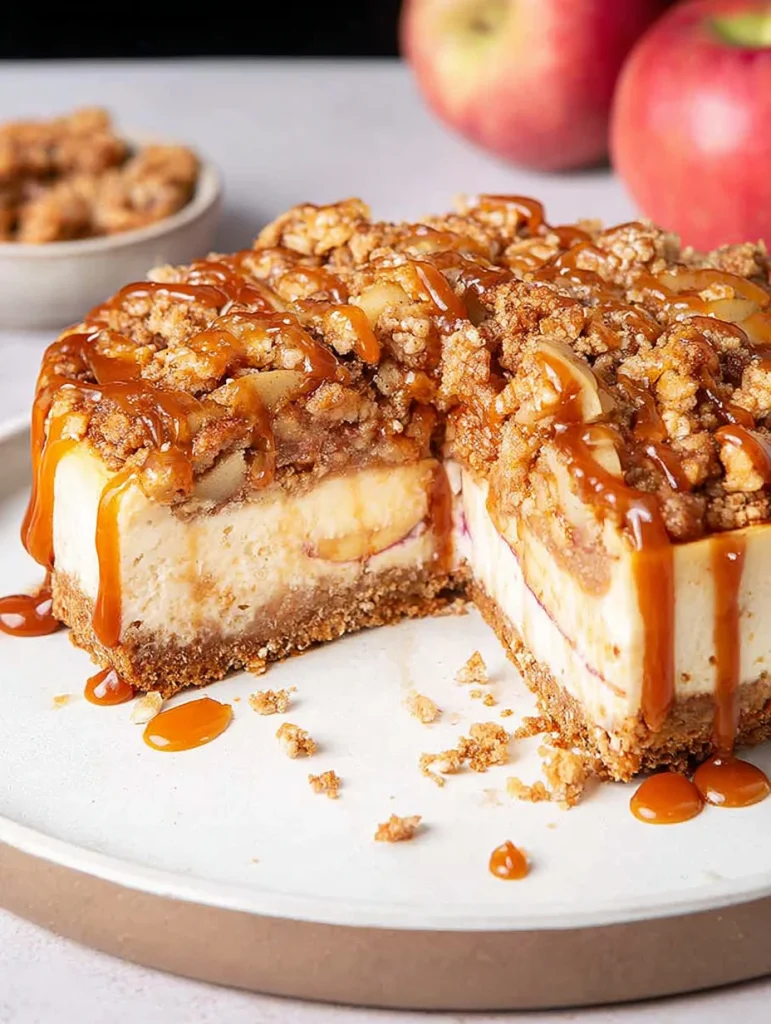 Apple Crumble Cheesecake