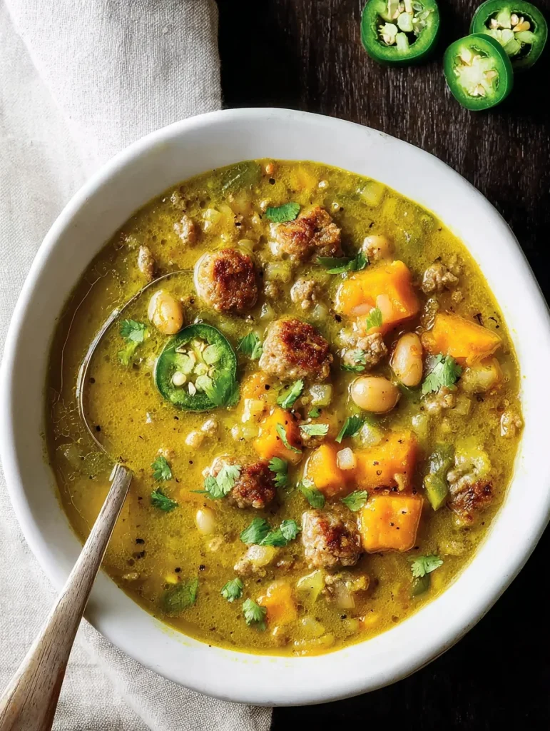 Chili Verde with Pumpkin & Sausage