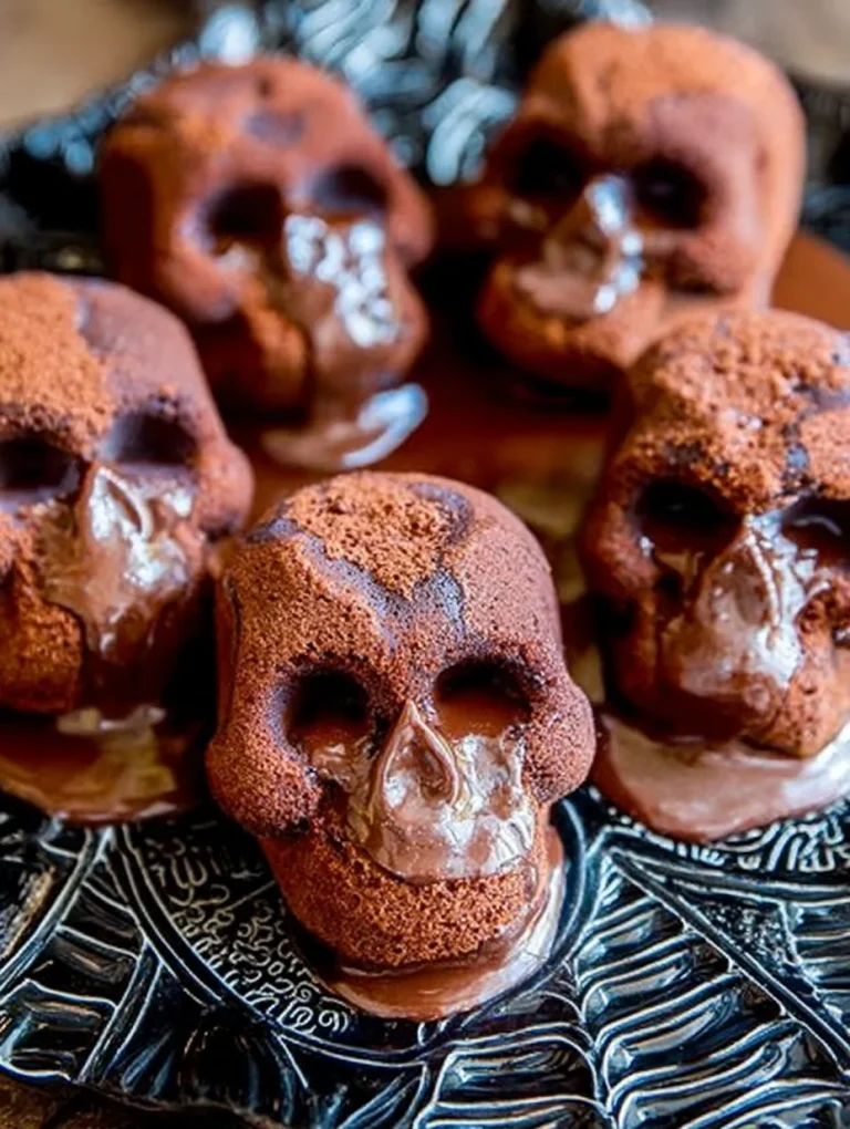 Chocolate Lava Skull Cakes