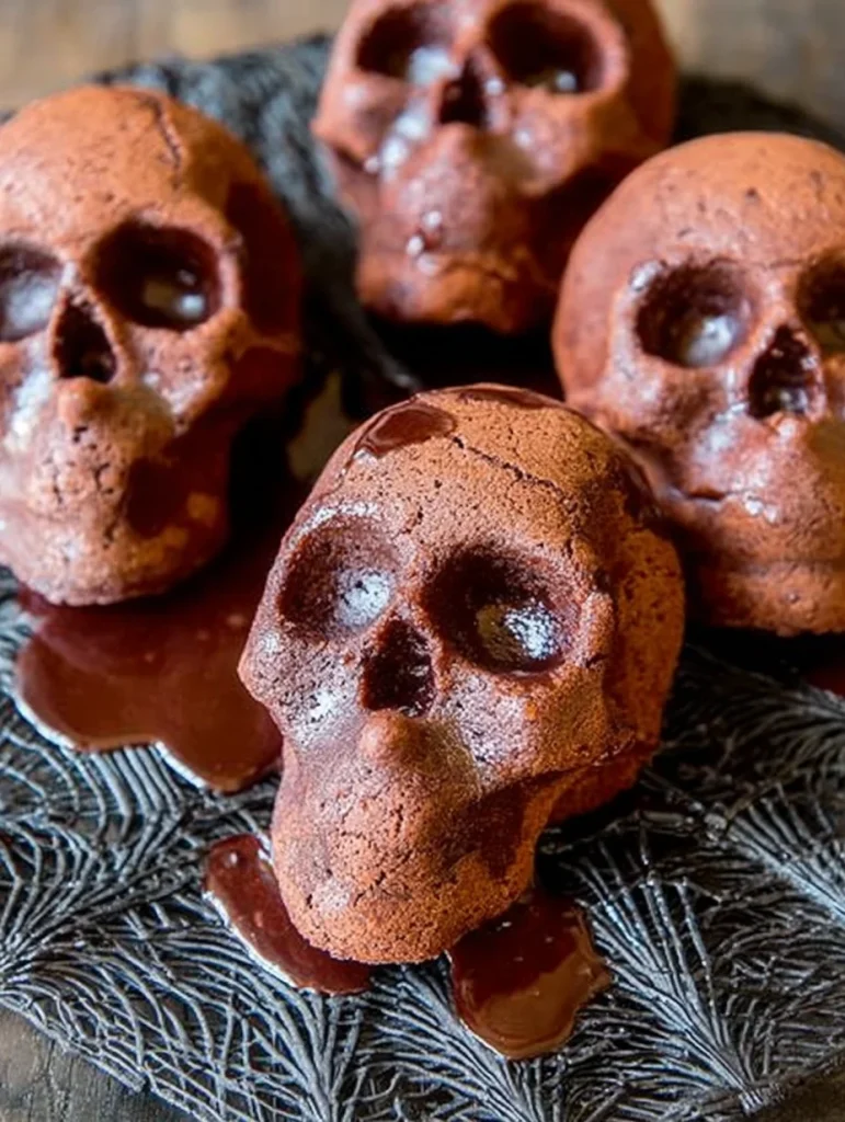 Chocolate Lava Skull Cakes