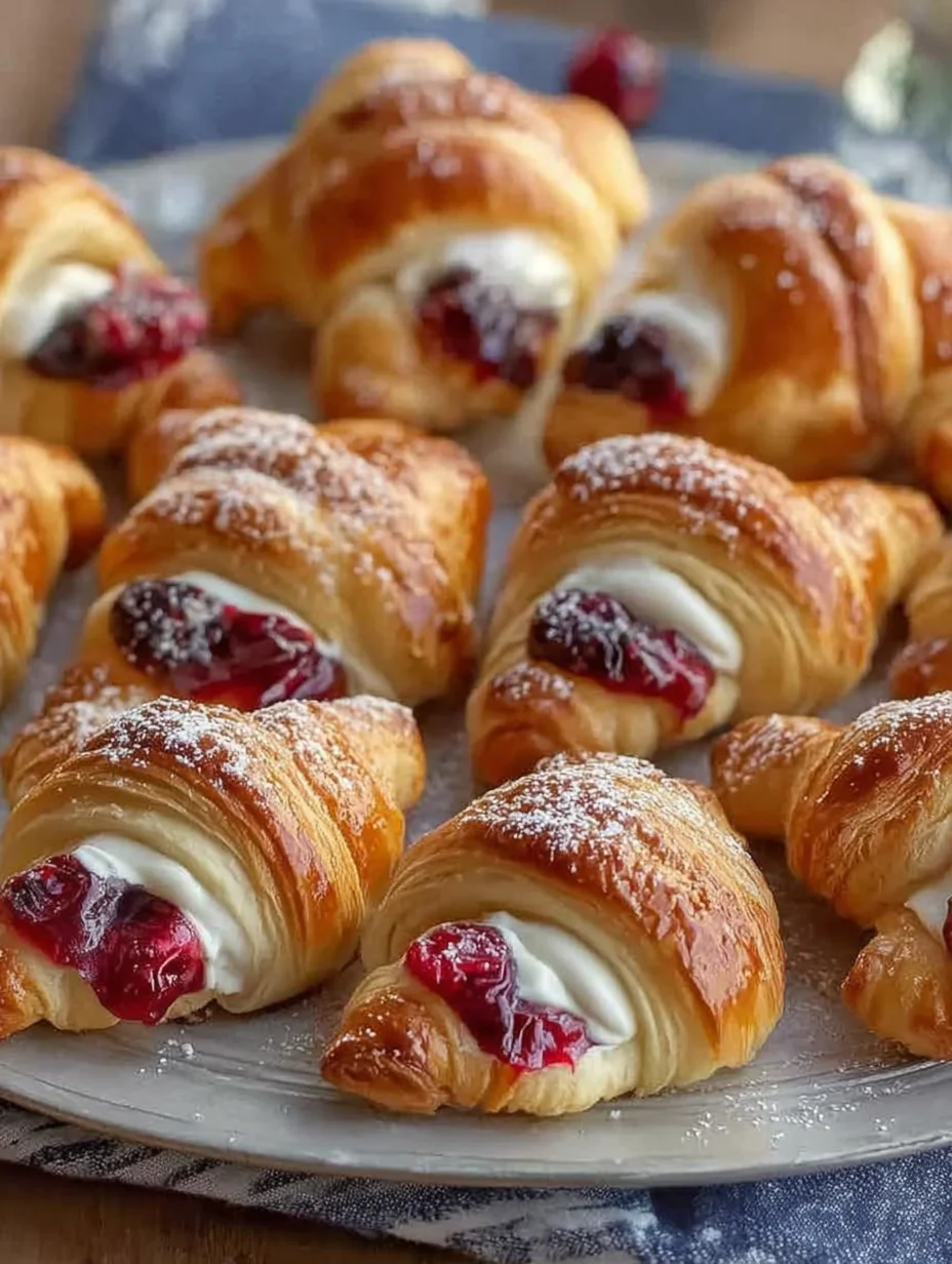 Cranberry Cream Cheese Crescent Bites