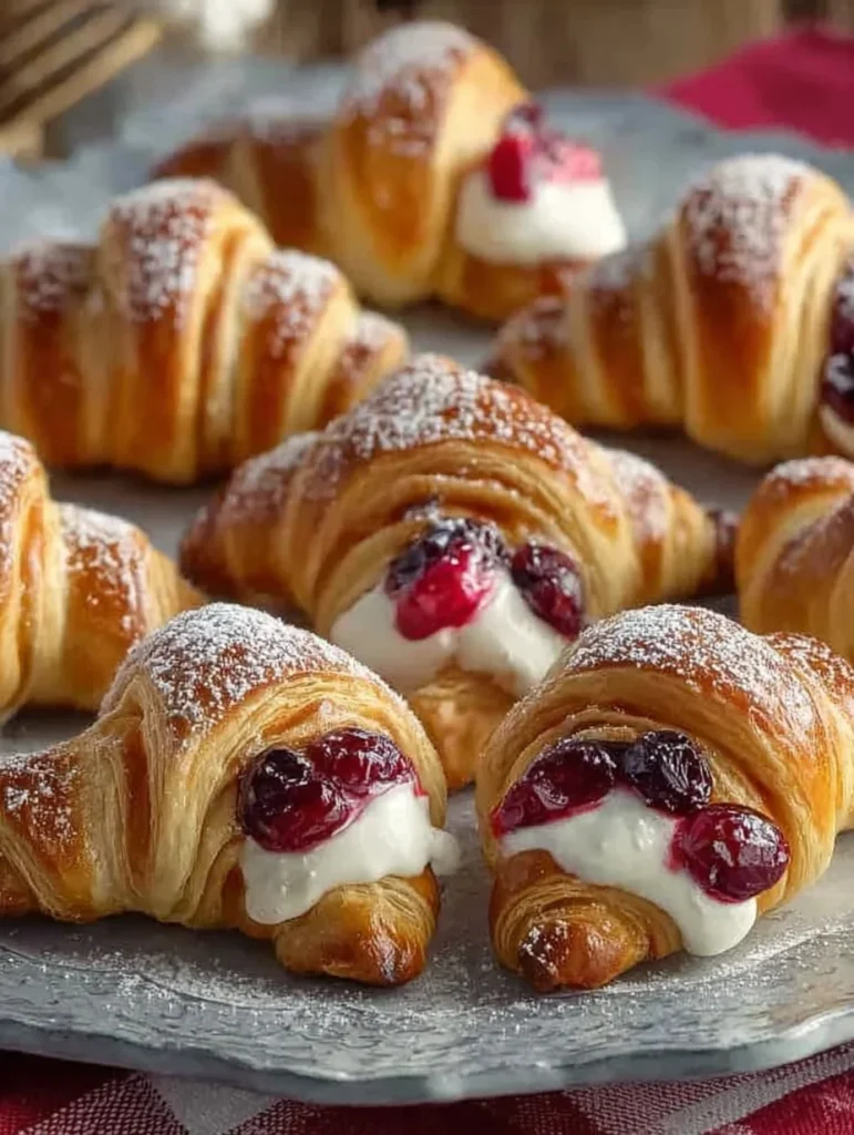 Cranberry Cream Cheese Crescent Bites
