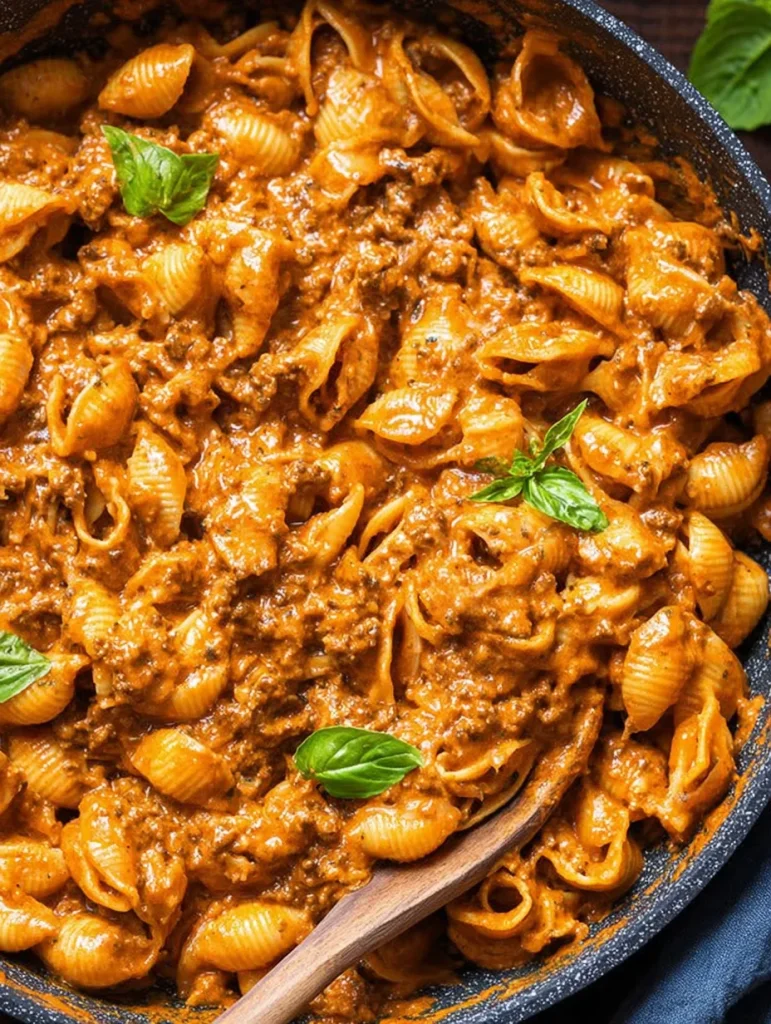 Creamy Beef and Shells