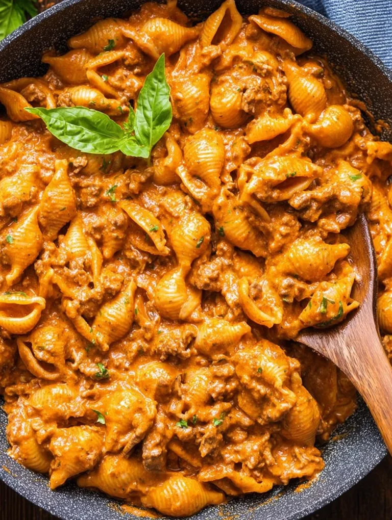 Creamy Beef and Shells