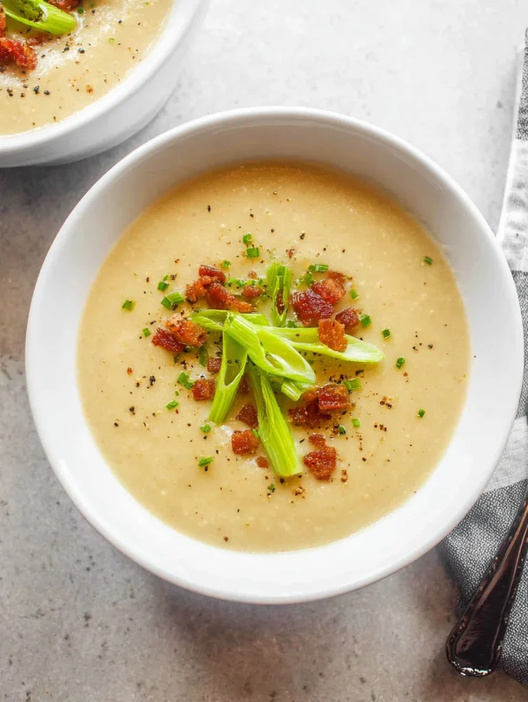 Creamy Cauliflower & Leek Soup