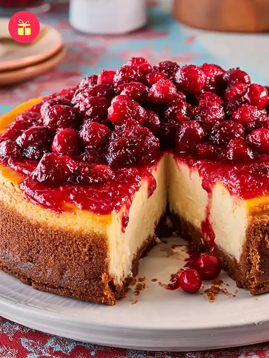 Creamy Cranberry Orange Cheesecake