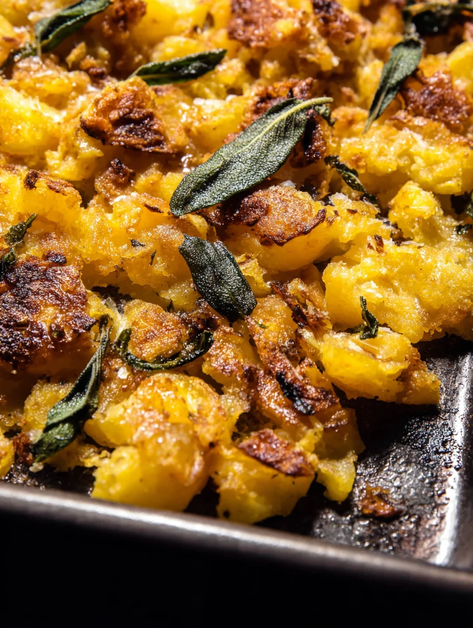 Crispy Brown Butter Sage Smashed Potatoes