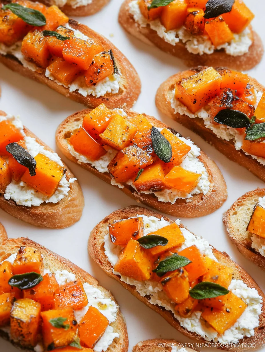 Crostini with Squash, Goat Cheese & Honey