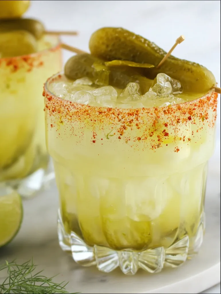 Dill pickle margarita float