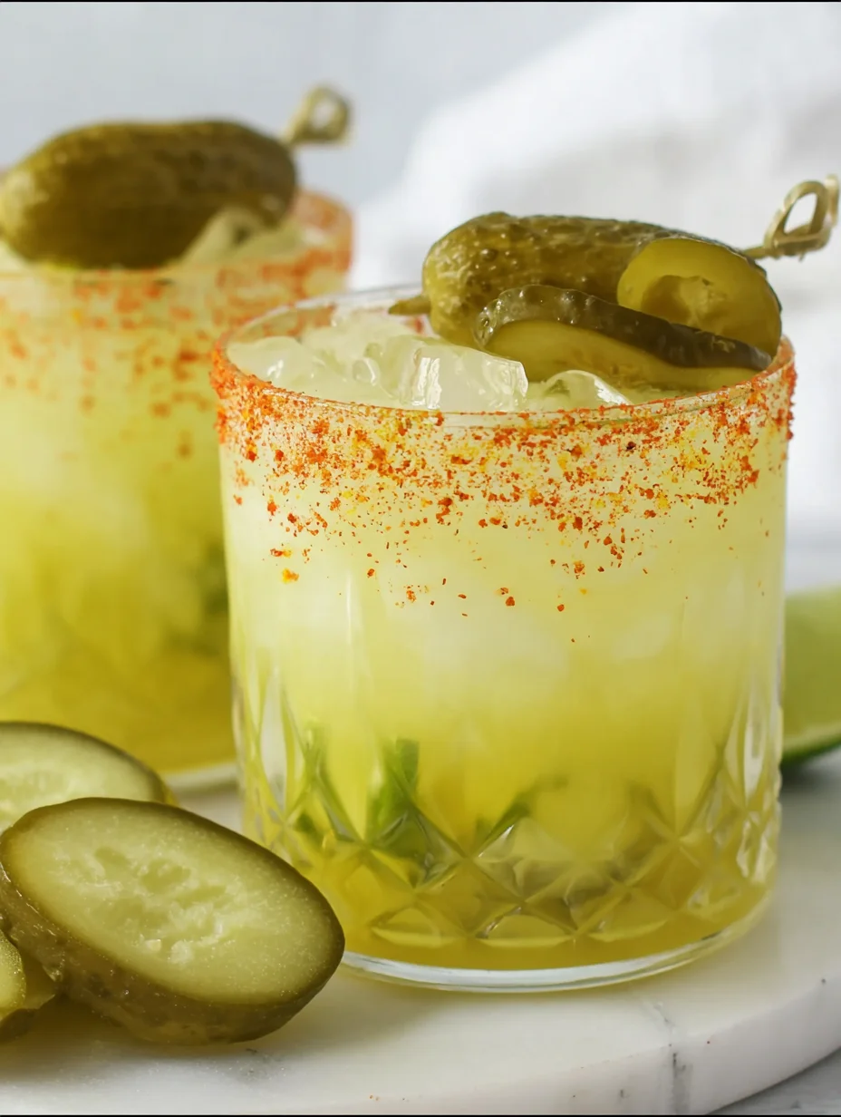 Dill pickle margarita float