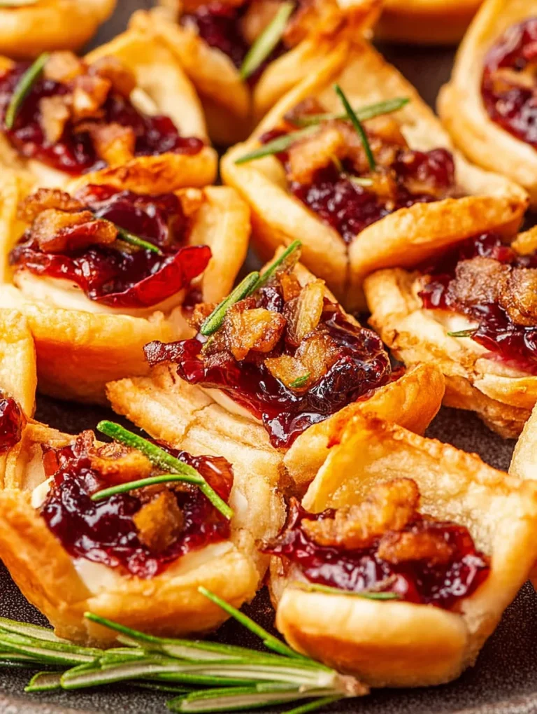 Festive Cranberry Brie Bites