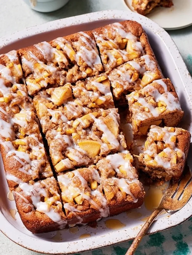 Glazed Honeycrisp Apple Fritter Cake