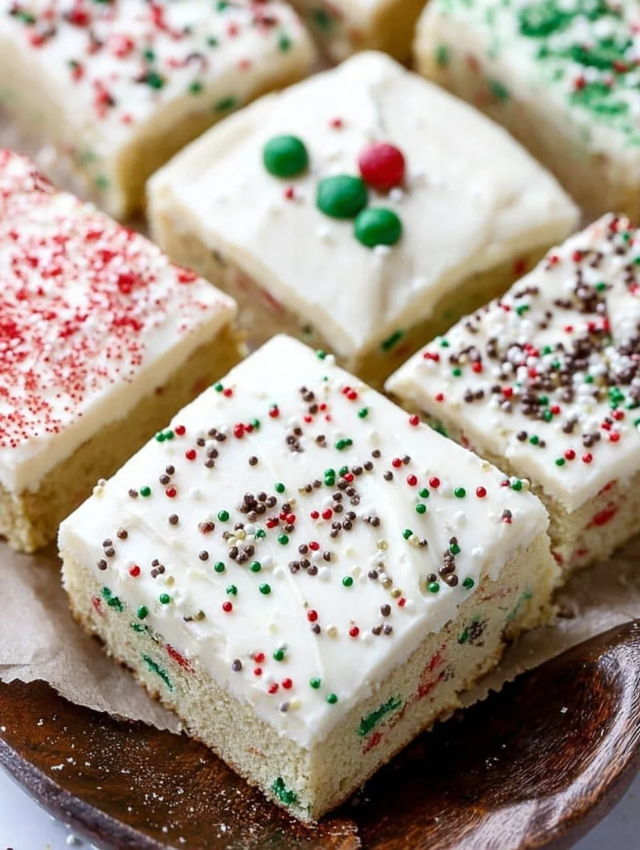 Holiday Sugar Cookie Bars