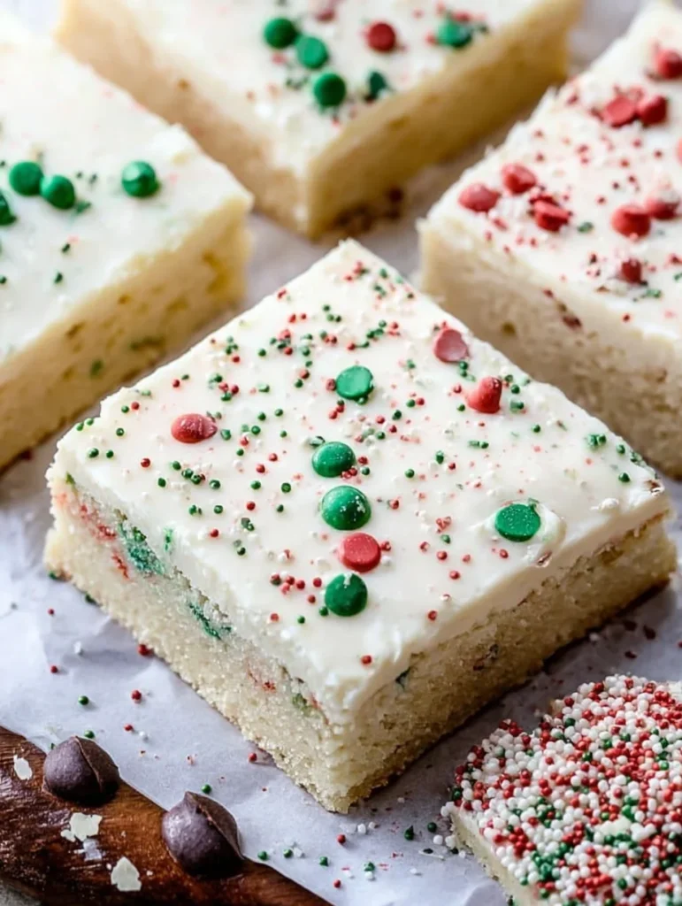 Holiday Sugar Cookie Bars