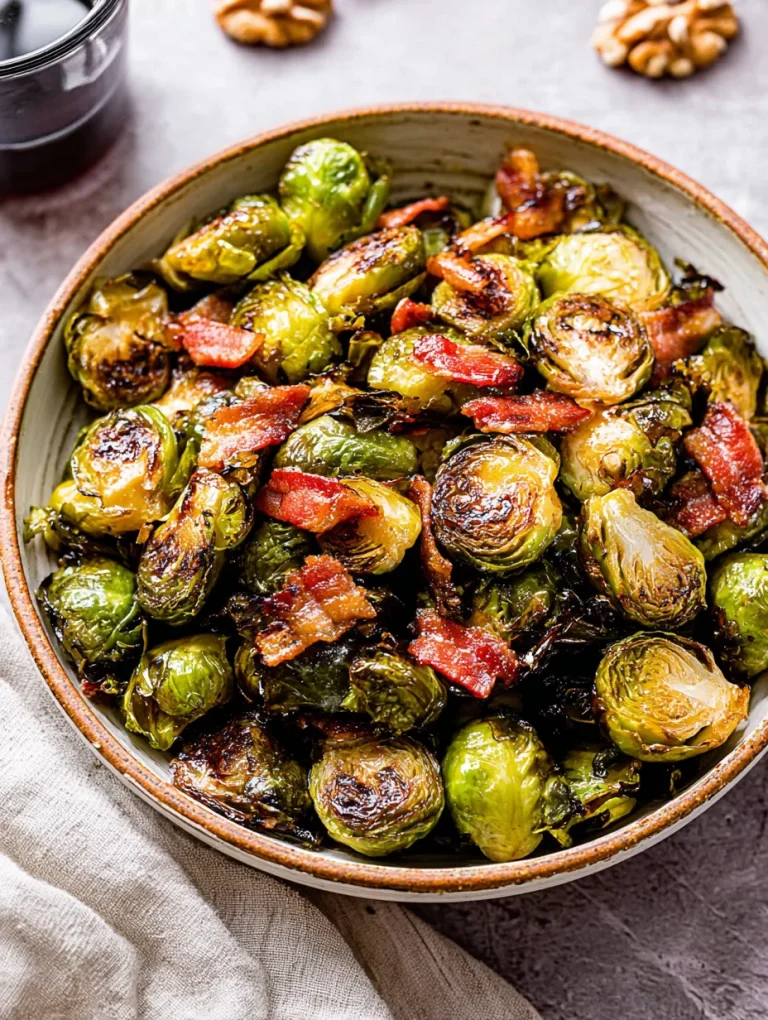 Maple Walnut Roasted Brussels Sprouts