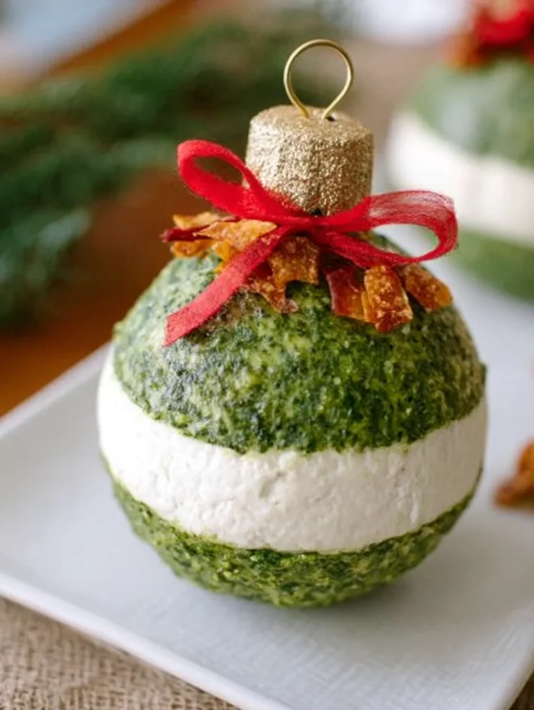 Pesto Ornament Cheese Balls