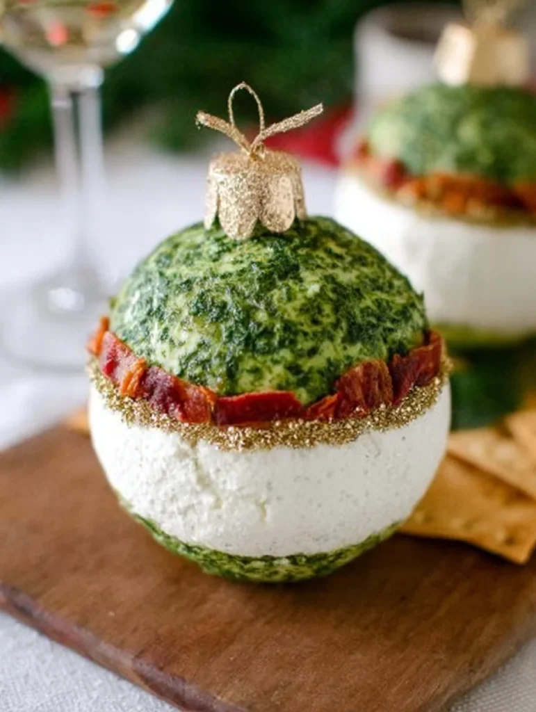 Pesto Ornament Cheese Balls
