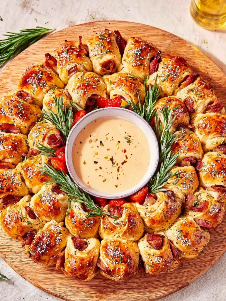 Pigs in a Blanket Wreath