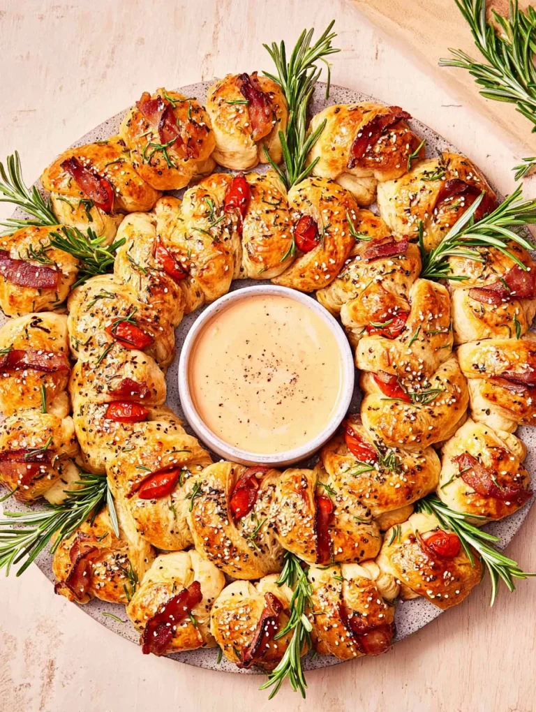 Pigs in a Blanket Wreath