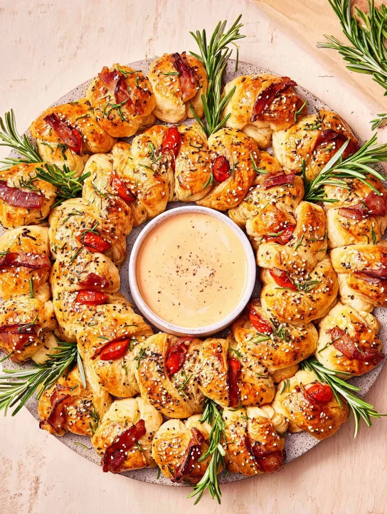 Pigs in a Blanket Wreath