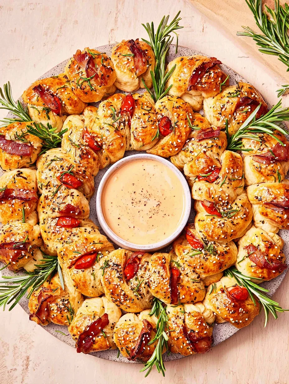Pigs in a Blanket Wreath