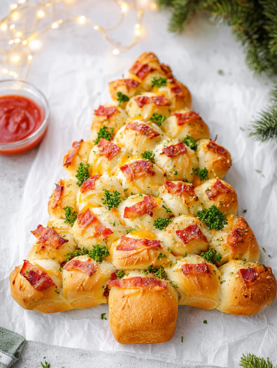 Pull Apart Christmas Tree Bread