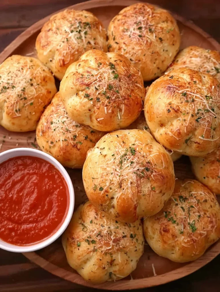 Pumpkin Shaped Pizza Bombs
