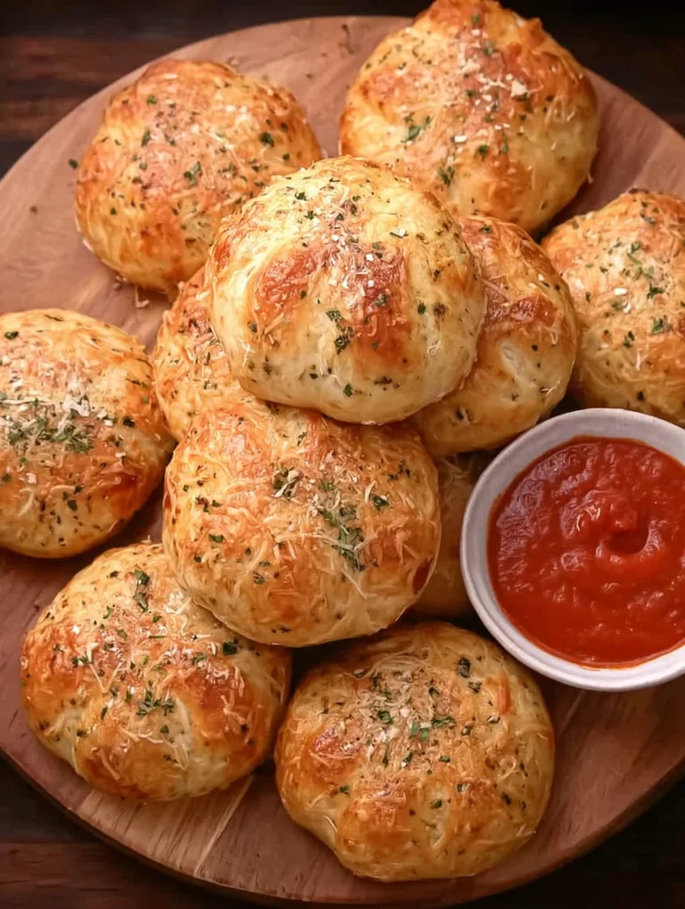 Pumpkin Shaped Pizza Bombs