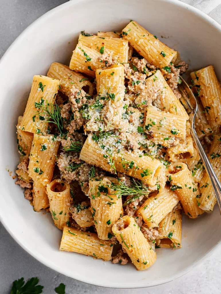 Rigatoni with Sausage & Fennel