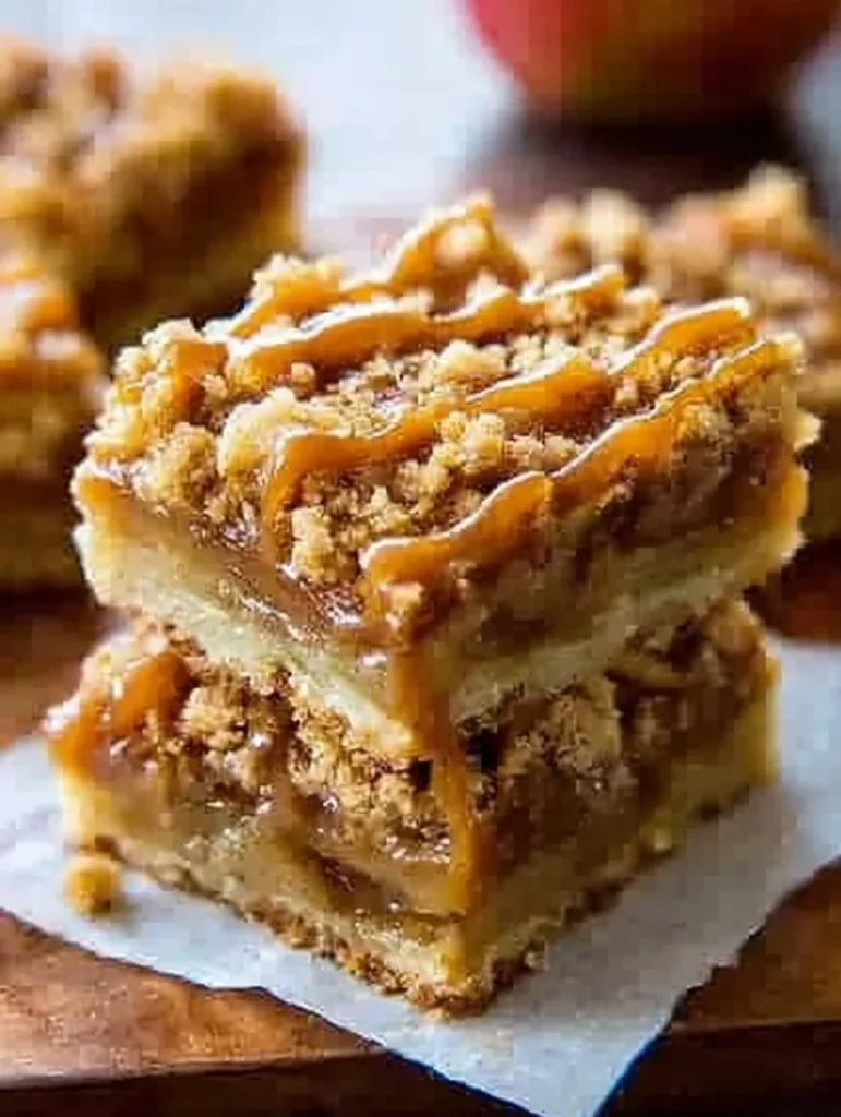 Salted Caramel Apple Bars for Fall