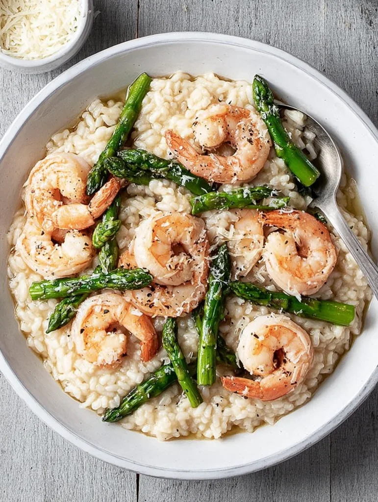 Simple Shrimp and Asparagus Risotto