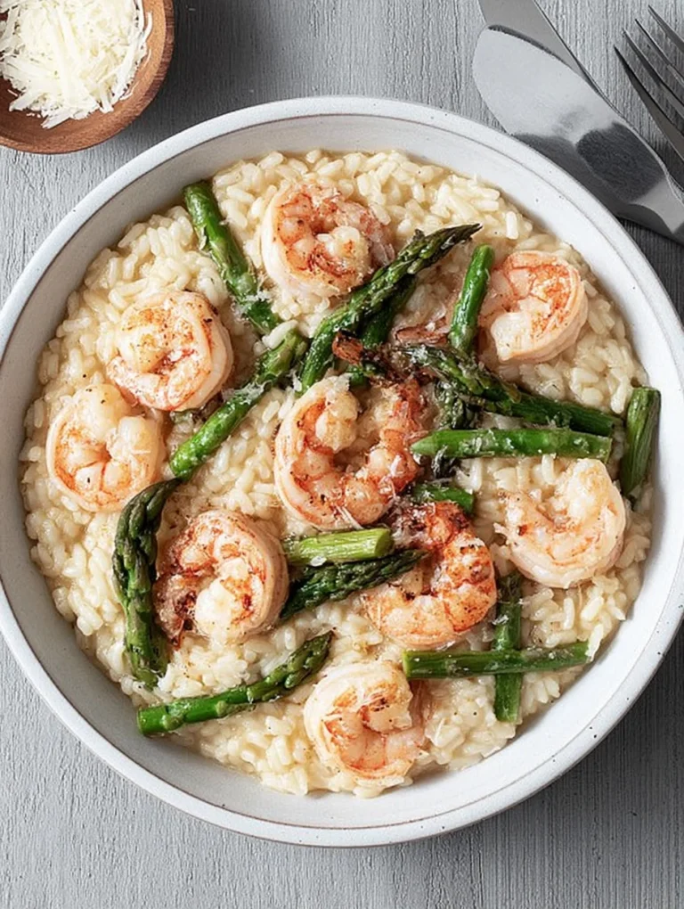 Simple Shrimp and Asparagus Risotto