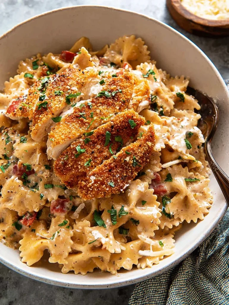 Southern Style Creamy Parmesan Chicken Pasta
