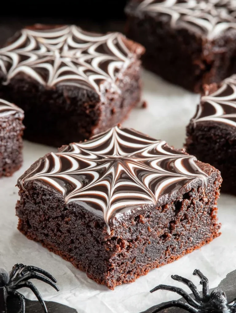 Spider Web Brownies