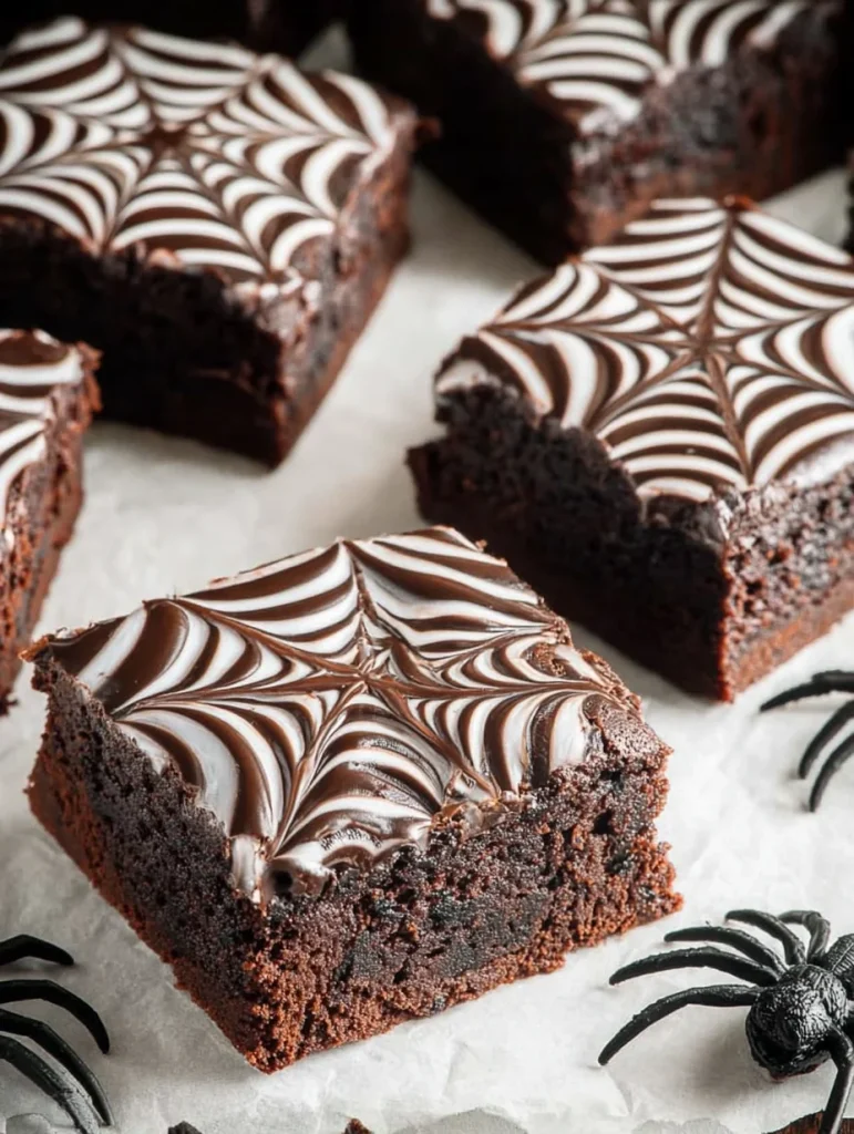 Spider Web Brownies