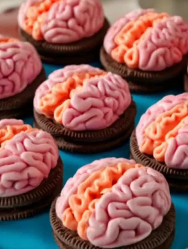Spooky Zombie Brain Cookies for Halloween