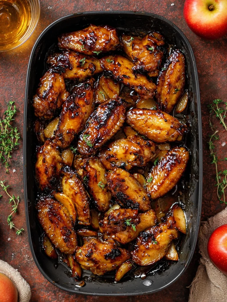 Sticky Maple Apple Chicken Wings