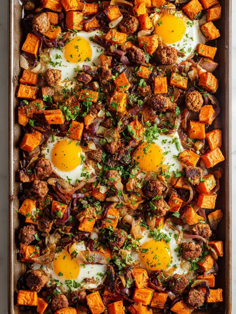 Sweet Potato Hash with Sausage & Onions