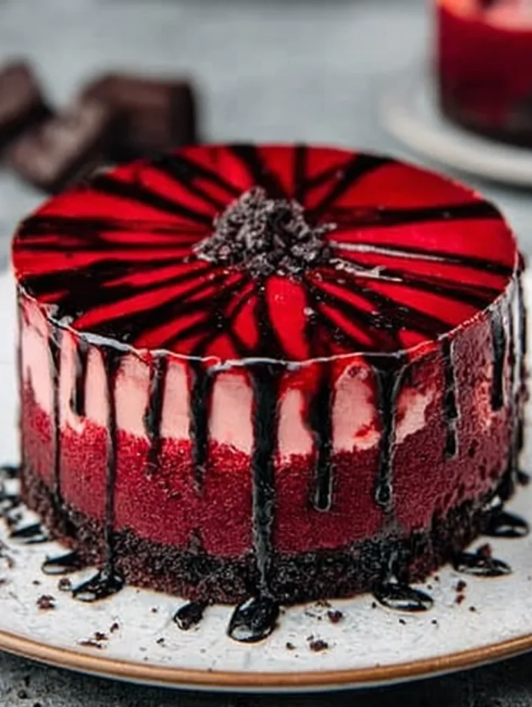 Vampire Bite Red Velvet Cheesecake