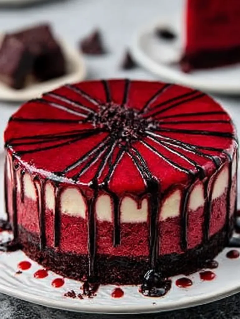 Vampire Bite Red Velvet Cheesecake