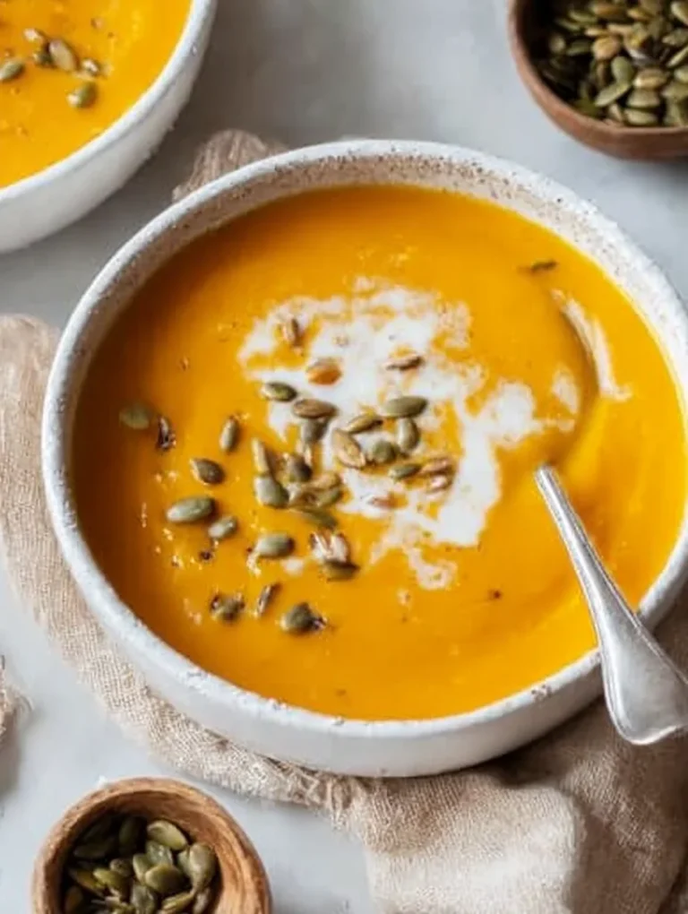 Winter Squash Soup with Chestnut Cream