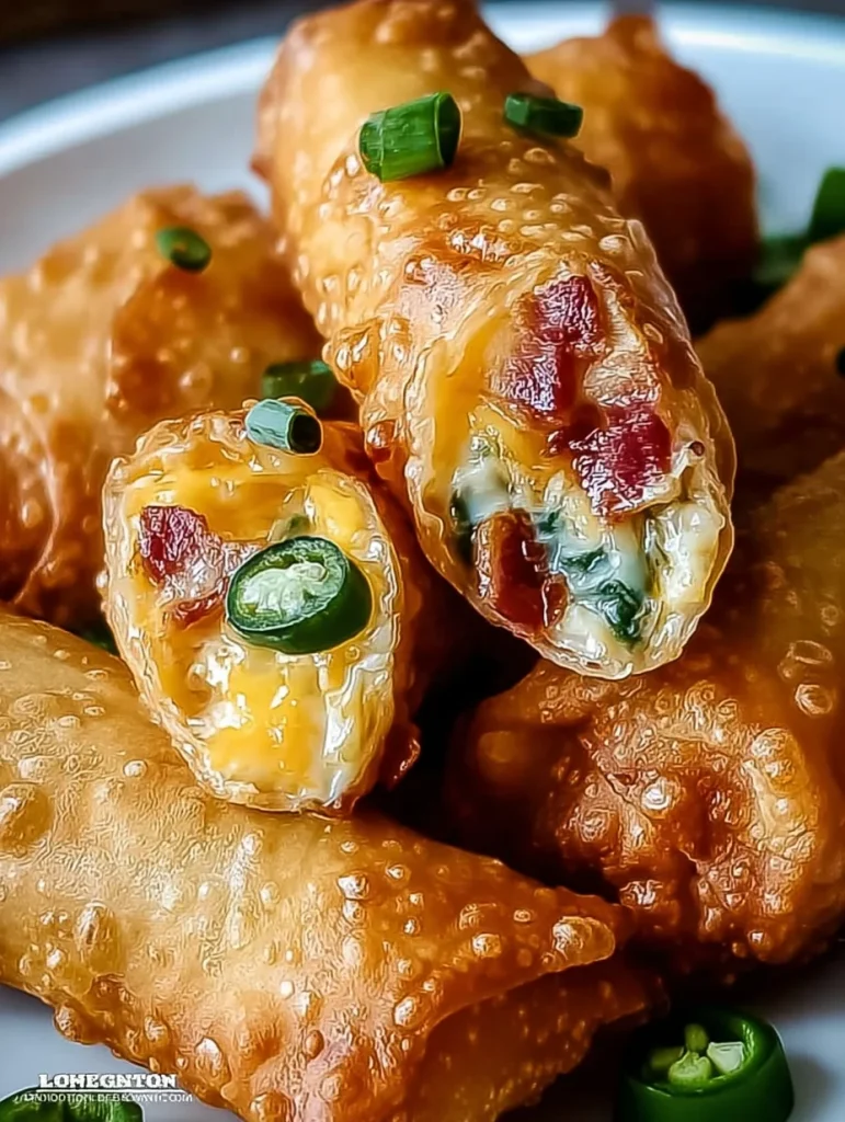 bacon jalapeno popper eggrolls