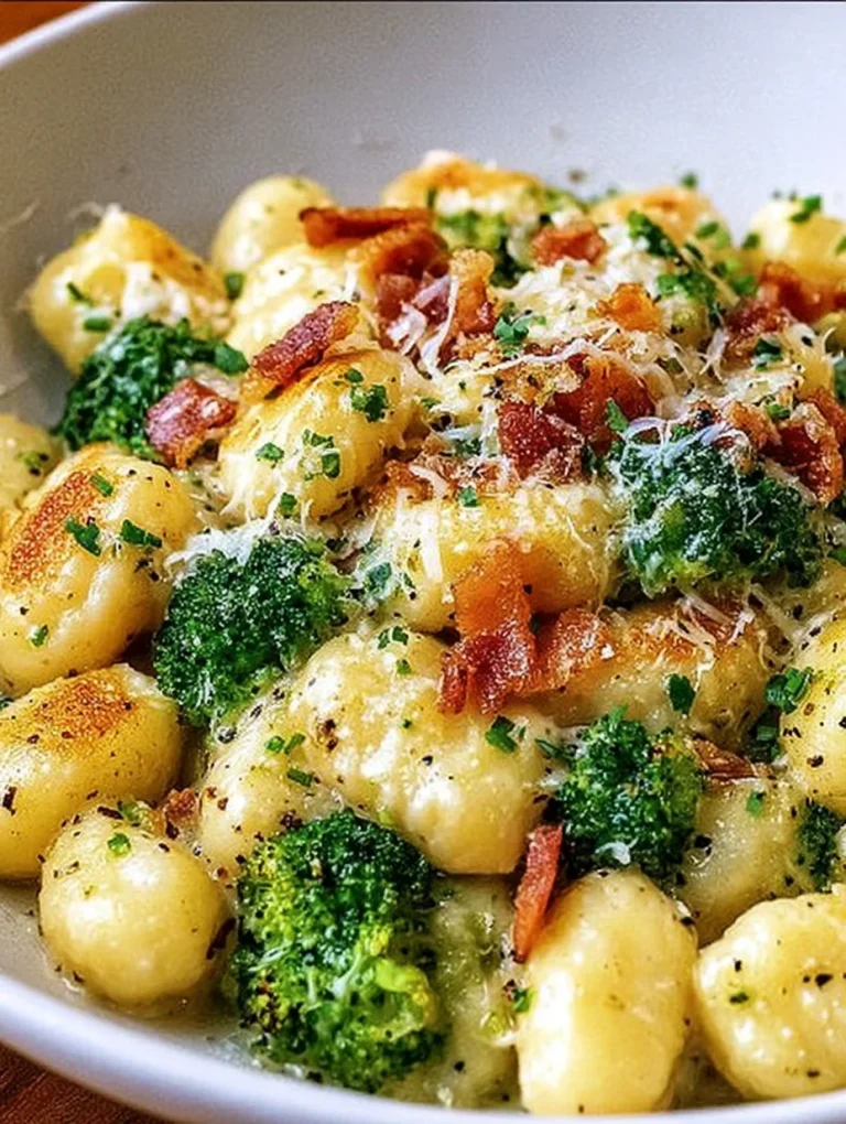 boursin bacon broccoli gnocchi