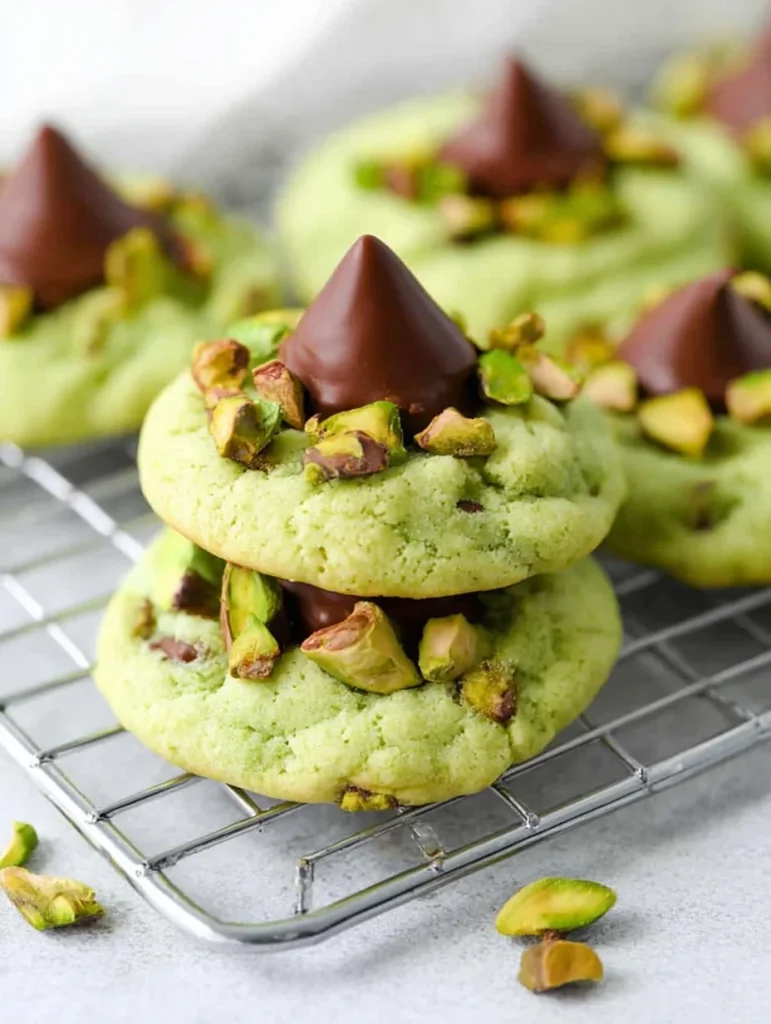 pistachio kiss pudding cookies