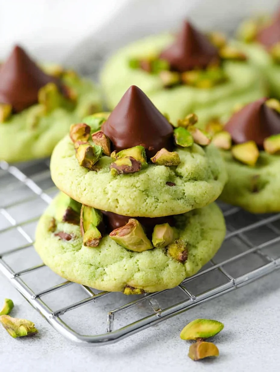 pistachio kiss pudding cookies