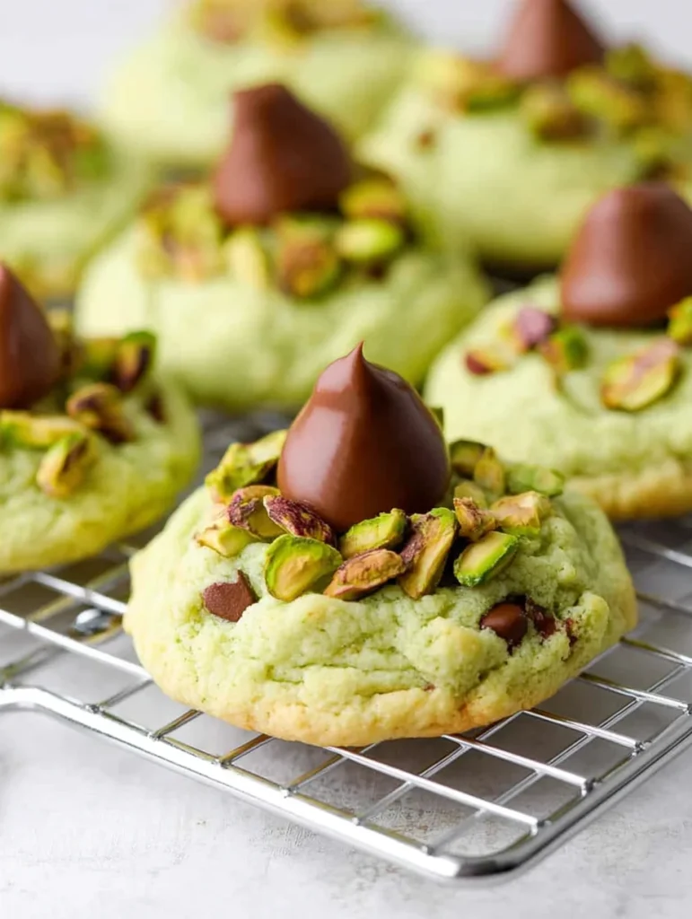 pistachio kiss pudding cookies