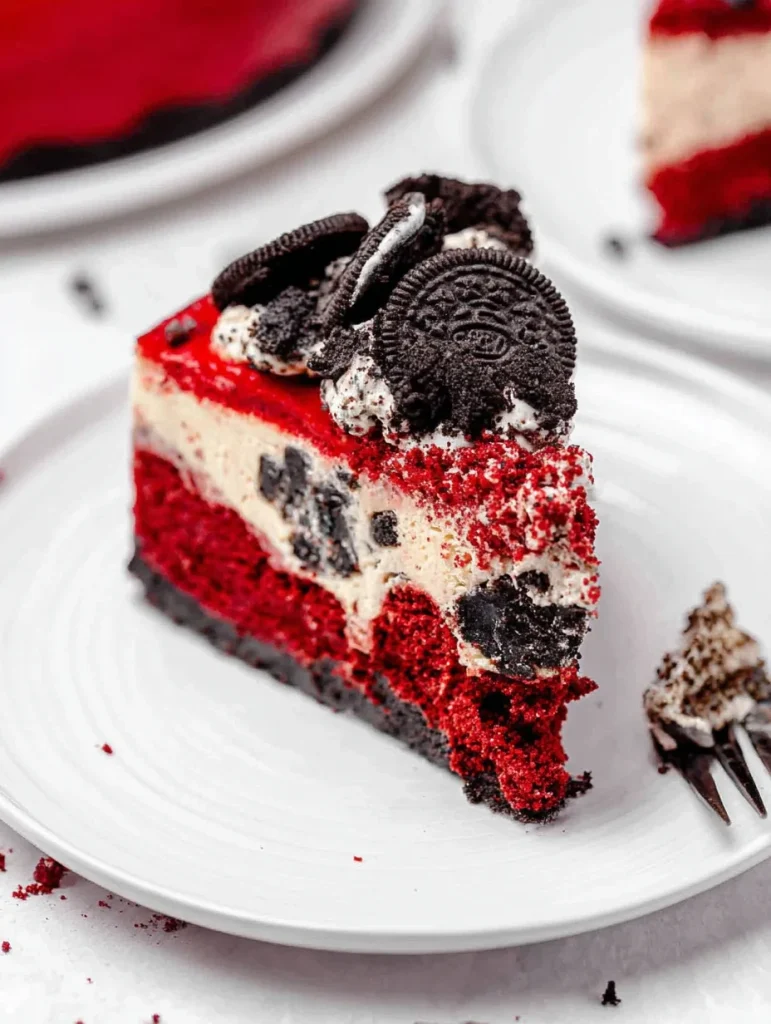 red velvet oreo cheesecake