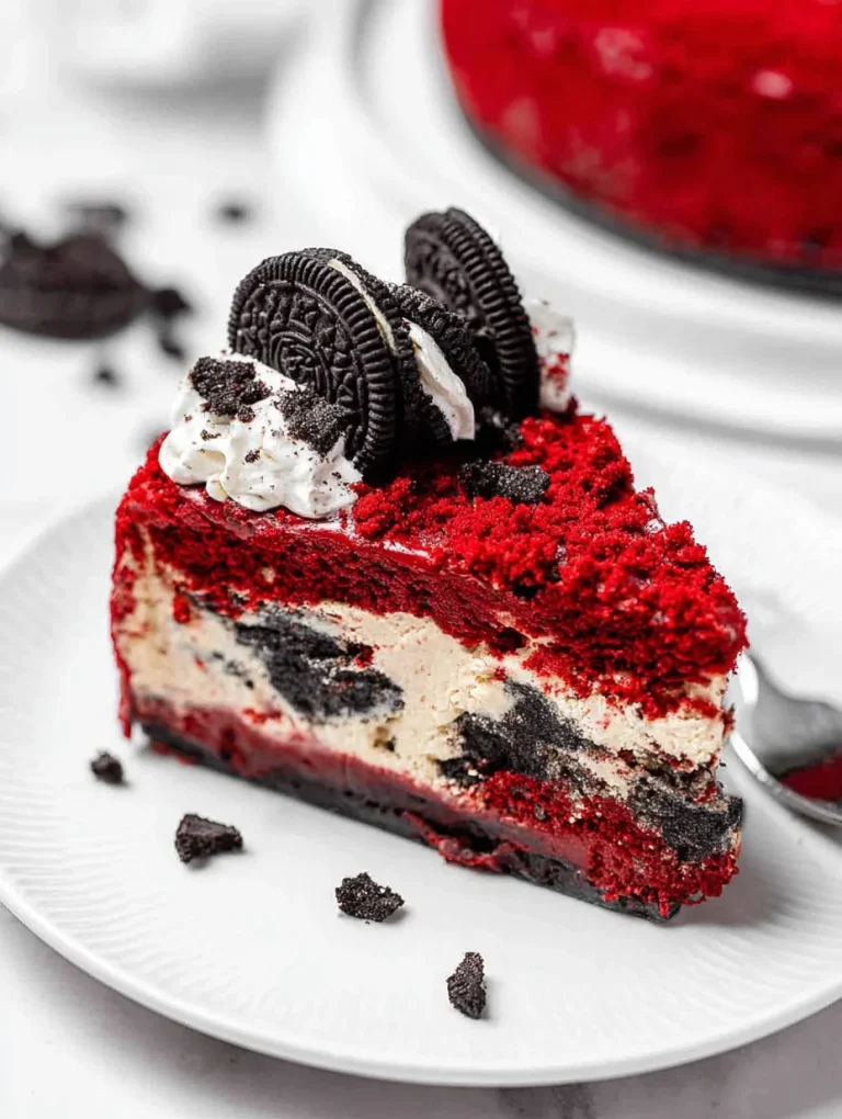 red velvet oreo cheesecake