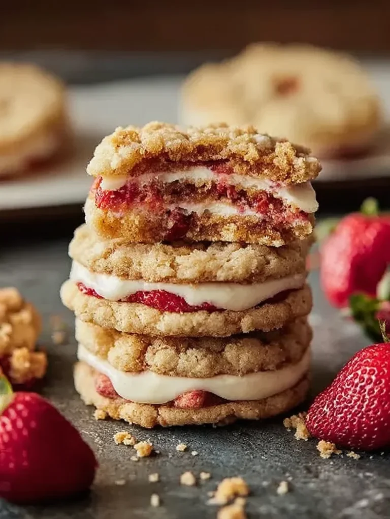 strawberry crunch cheesecake stuffed cookies
